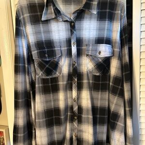 Black and White Plaid Shirt